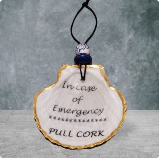 Wijnfles hanger st Jacobsschelp